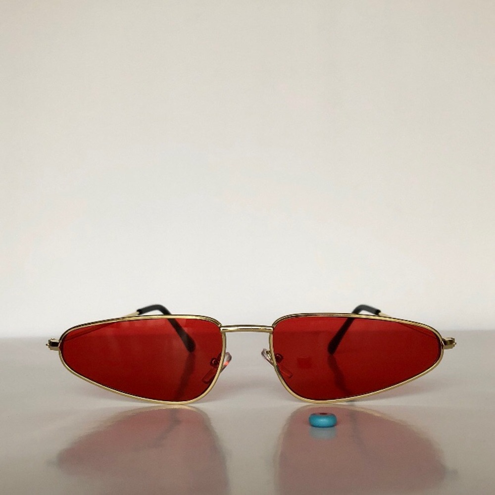 Retro Wired Frame Geometric Sunglasses